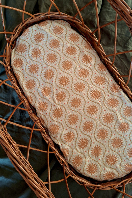 Wieg hoeslaken Sol cream - Luz and Moon