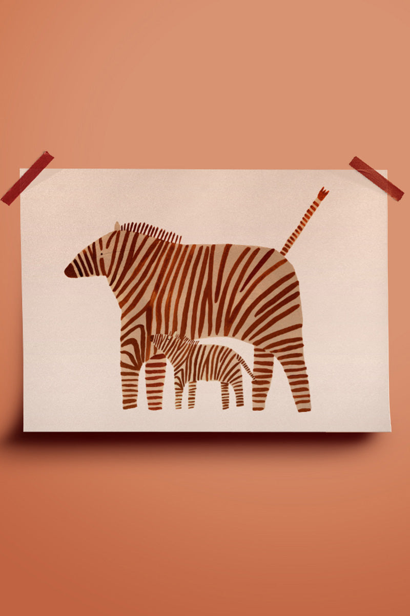 Poster Zebra Family - A3