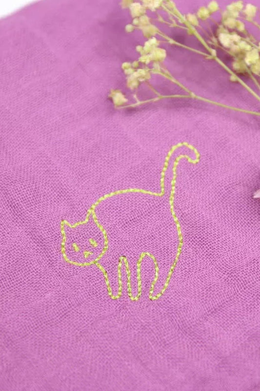 Hydrofiele doek - Cat Pink - 70x70cm - Luz and Moon