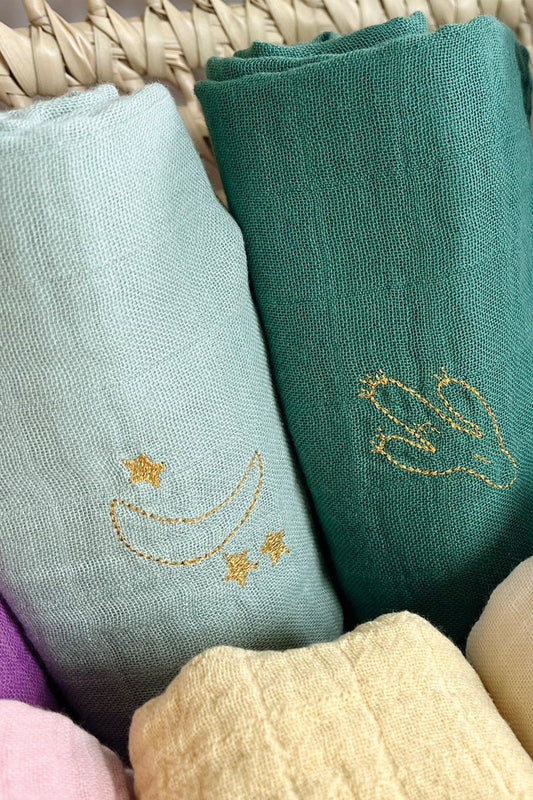 Hydrofiele doek - Moon Mint - 70x70cm - Luz and Moon