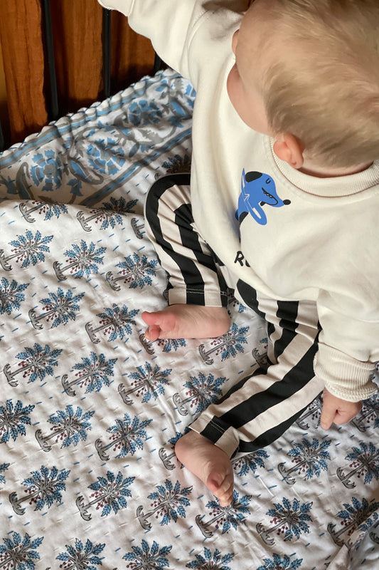 Wieg en ledikant Kantha quilt Palm - Luz and Moon