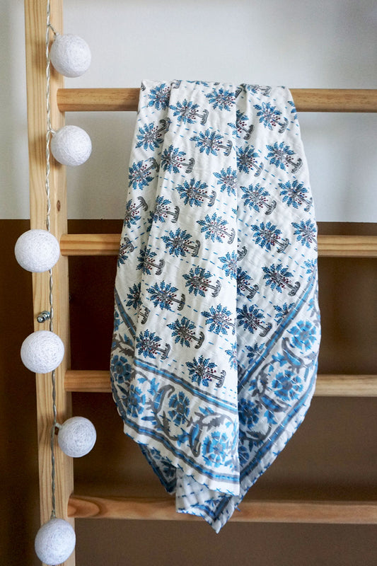 Wieg en ledikant Kantha quilt Palm - Luz and Moon