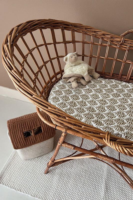 Wieg en Ledikant hoeslaken India mocca - Luz and Moon