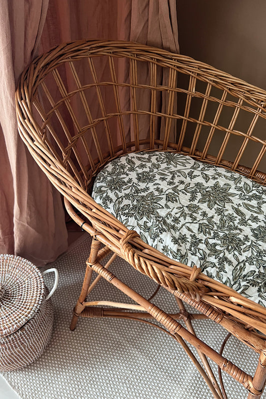 Wieg en Ledikant hoeslaken Liva forest - mousseline - Luz and Moon