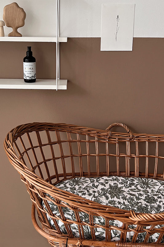 Wieg en Ledikant hoeslaken Liva forest - mousseline - Luz and Moon