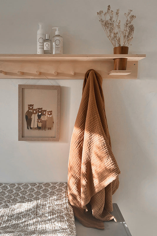 XL Swaddle Uni caramel - 120x120cm - Luz and Moon