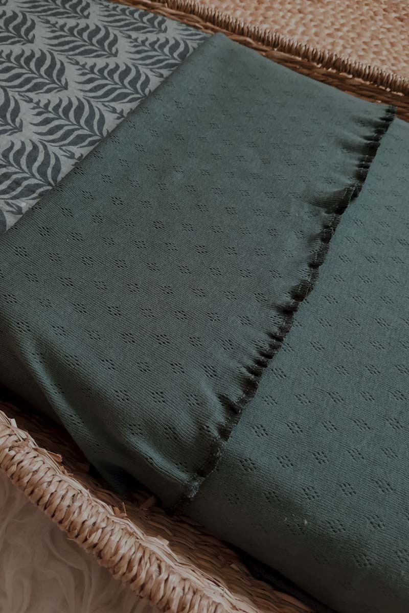 Swaddle babydeken Pointelle tricot Emerald - 70x75cm - Luz and Moon
